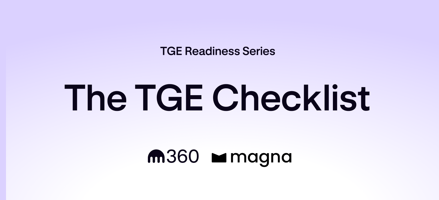 The TGE Checklist blog header